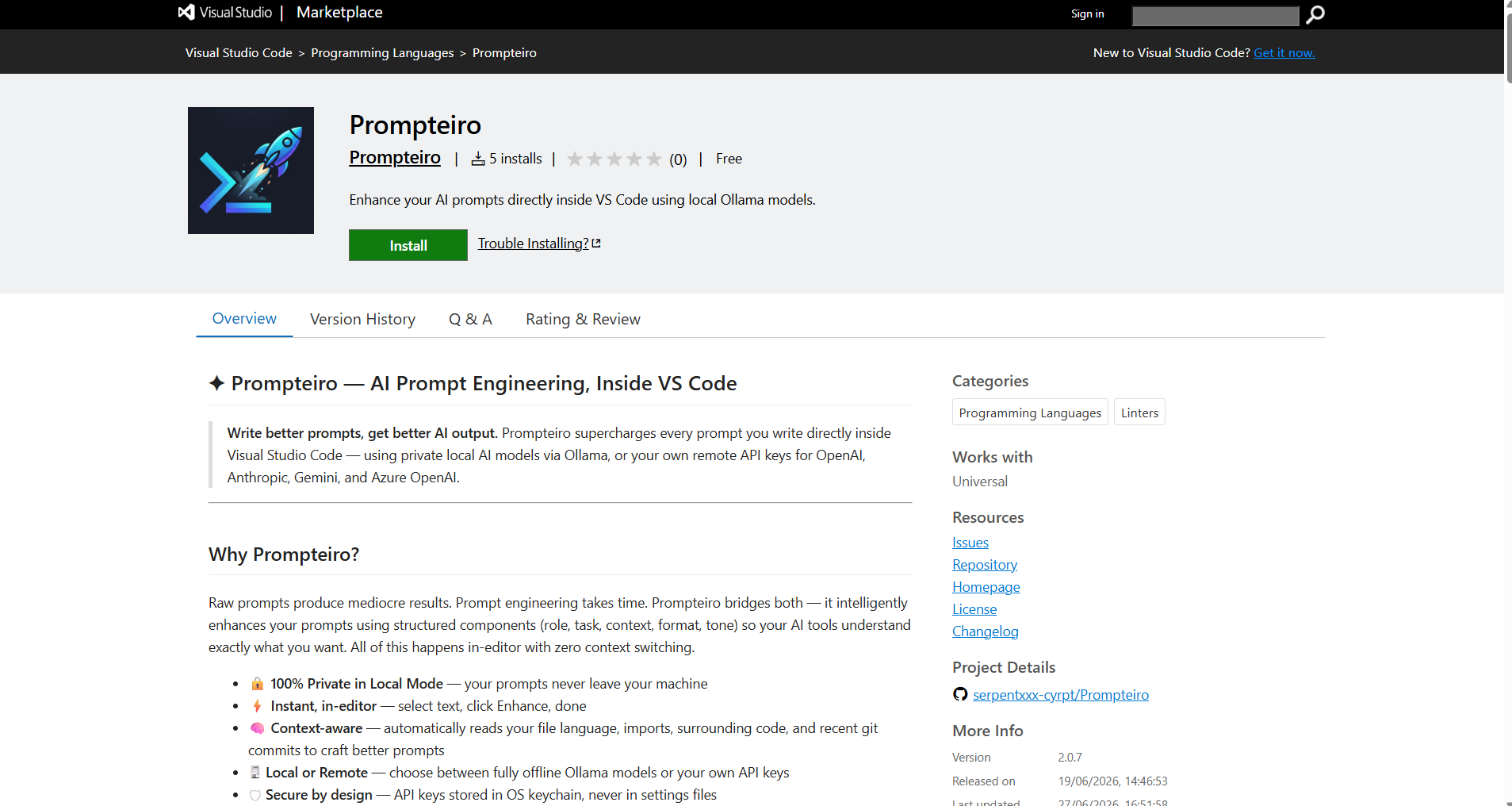 Prompteiro VS Code Extension